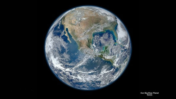 Contemplate our Big Blue PLanet