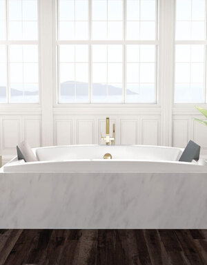 A BainUltra bath in a bright wellness space.