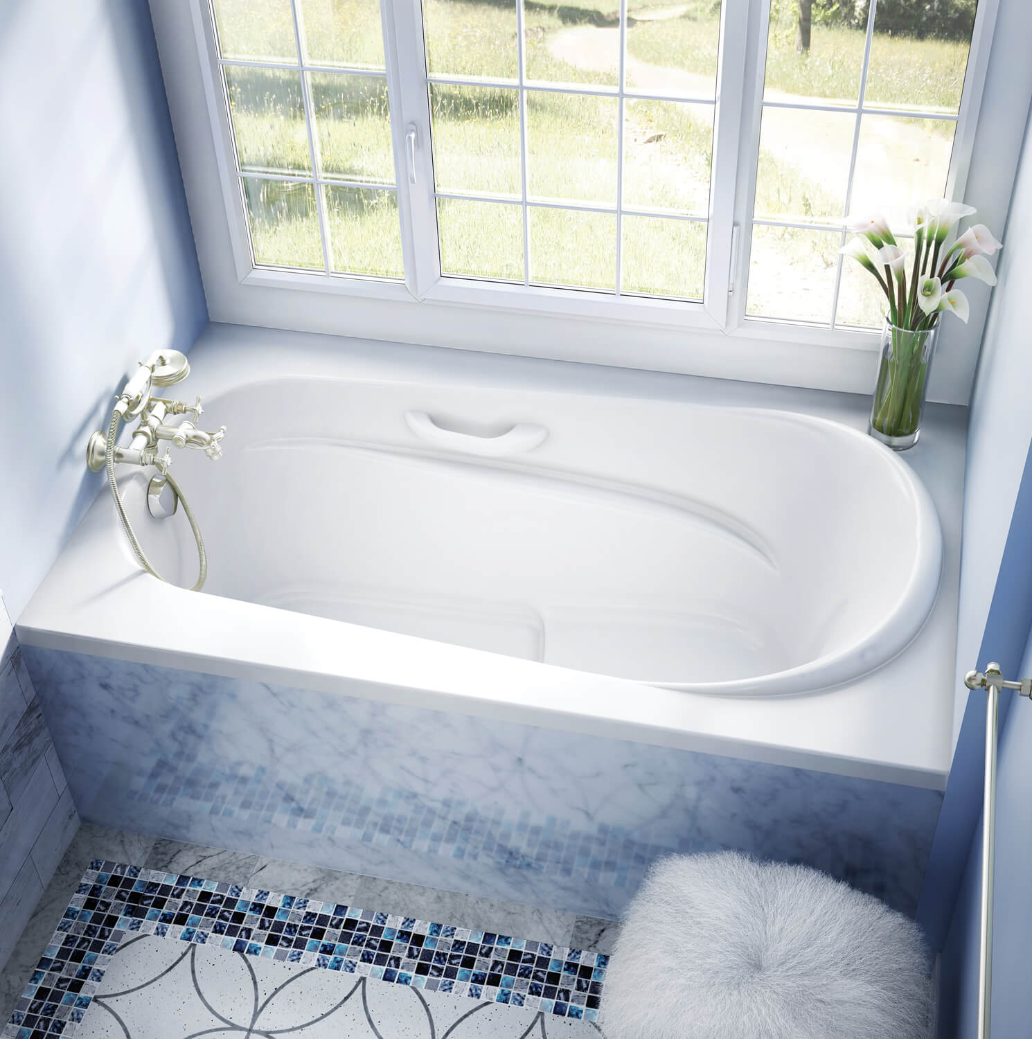 Bainultra Amma® 6036 alcove drop-in air jet bathtub for your master bathroom Bainultra Amma® 6036 alcove drop-in air jet bathtub for your modern bathroom