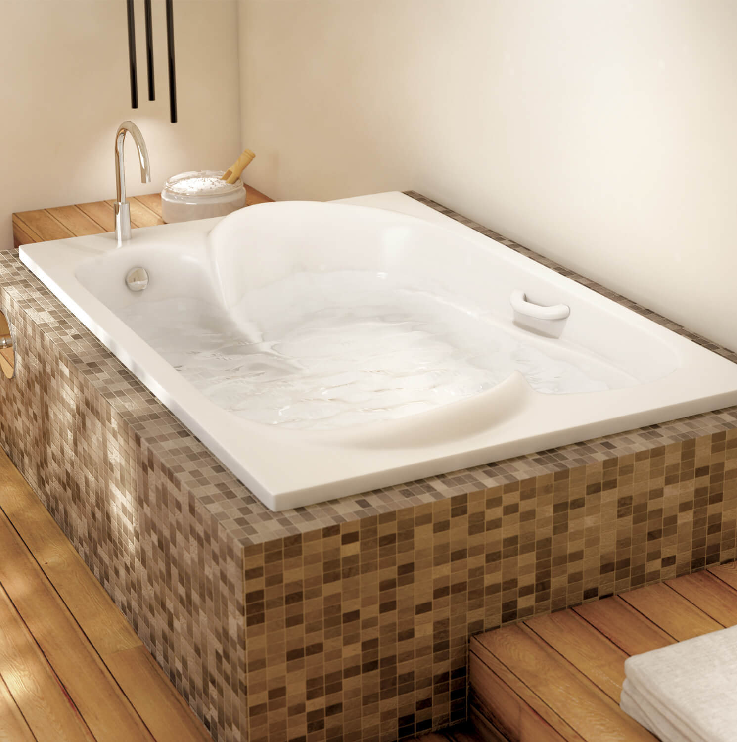 Bainultra Amma® 7048 drop-in air jet bathtub for two persons Bainultra Amma® 7048 drop-in air jet bathtub for two persons
