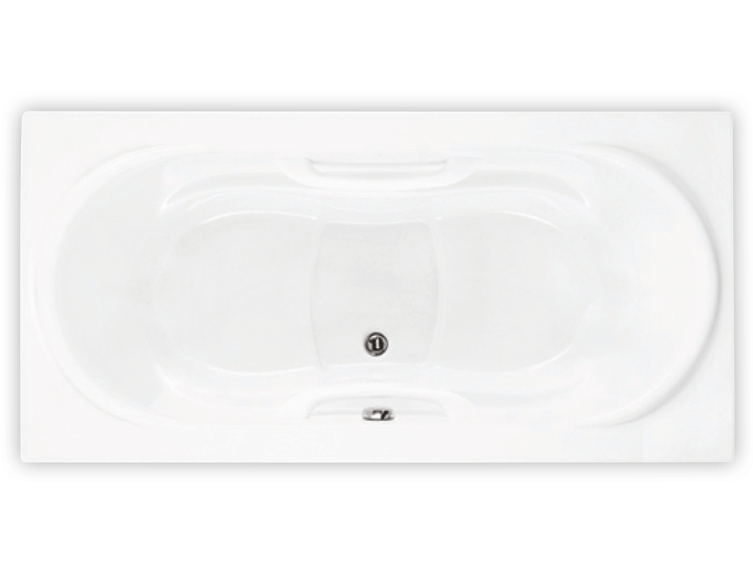 Bainultra Amma® 7236 alcove drop-in air jet bathtub for two