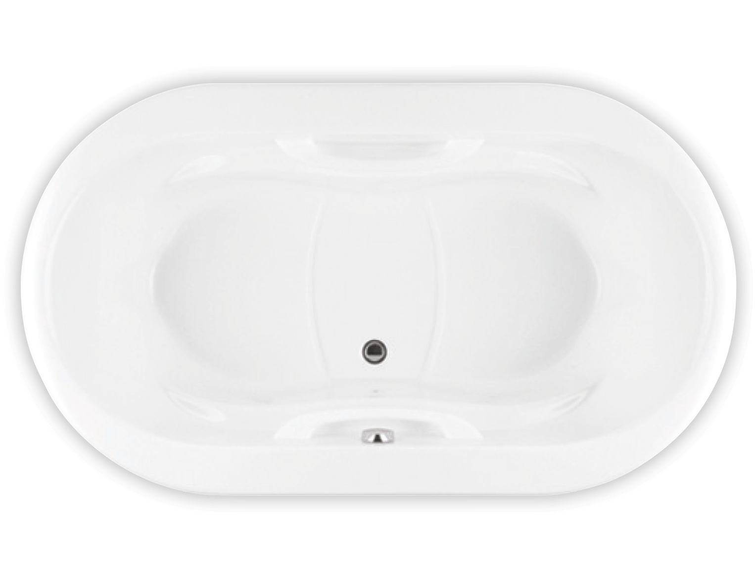 Bainultra Amma® Oval 7242 drop-in undermount air jet bathtub for two
