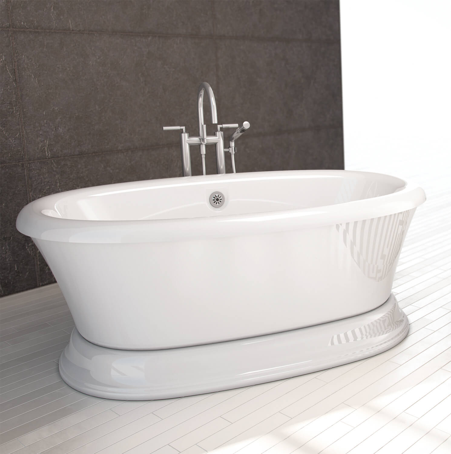 Bainultra Naos 7240 two person large pedestal air jet bathtub for your modern bathroom Bainultra Naos 7240 two person large pedestal air jet bathtub for your modern bathroom