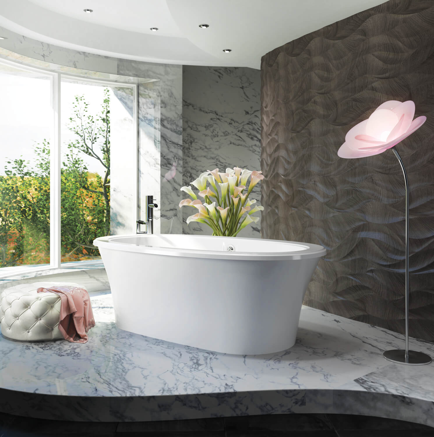 Bainultra Sanos 6636 freestanding air jet bathtub for your modern bathroom Bainultra Sanos 6636 freestanding air jet bathtub for your modern bathroom