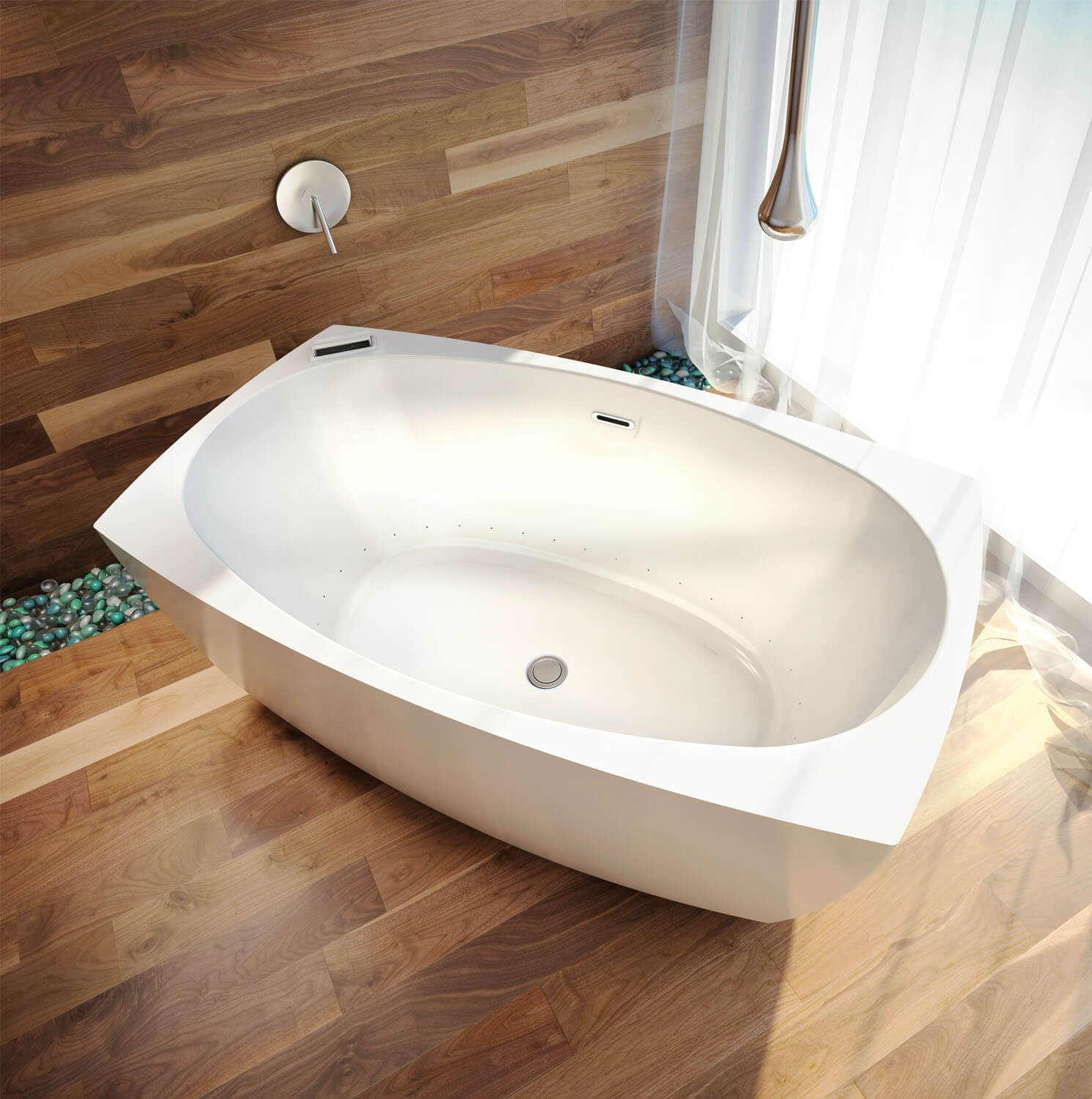 Bainultra Esthesia 6436 freestanding air jet bathtub for your master bathroom Bainultra Esthesia 6436 freestanding air jet bathtub for your master bathroom