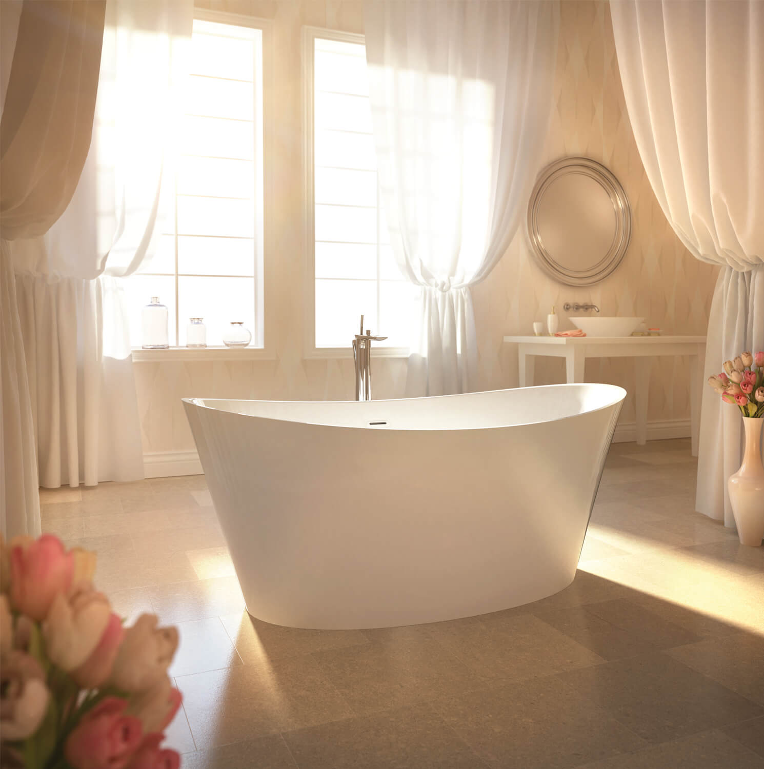 Bainultra Evanescence® collection freestanding alcove air jet bathtub for your modern bathroom Bainultra Evanescence® collection freestanding alcove air jet bathtub for your modern bathroom