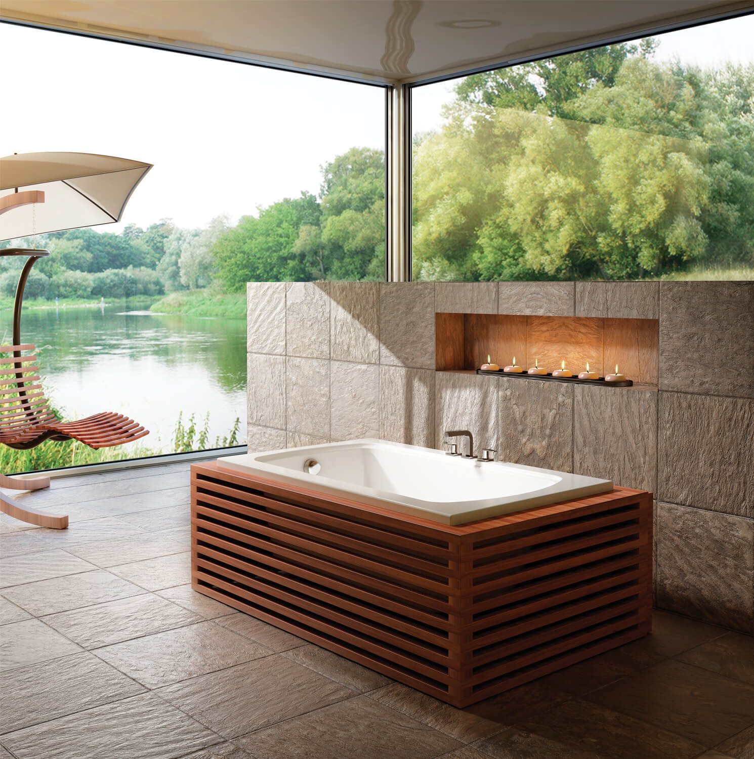 Bainultra Meridian® 50 alcove drop-in air jet bathtub for your modern bathroom Bainultra Meridian® 50 alcove drop-in air jet bathtub for your modern bathroom