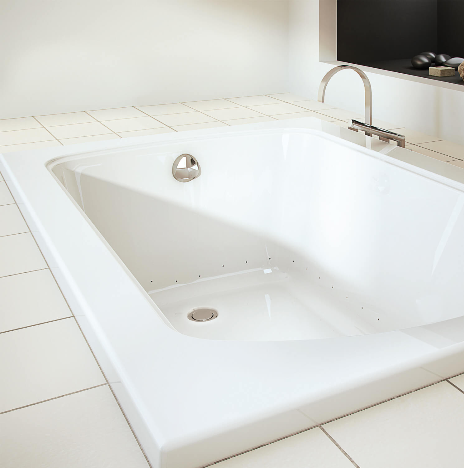 Bainultra Meridian® 6042 alcove drop-in air jet bathtub for your modern bathroom Bainultra Meridian® 6042 alcove drop-in air jet bathtub for your modern bathroom