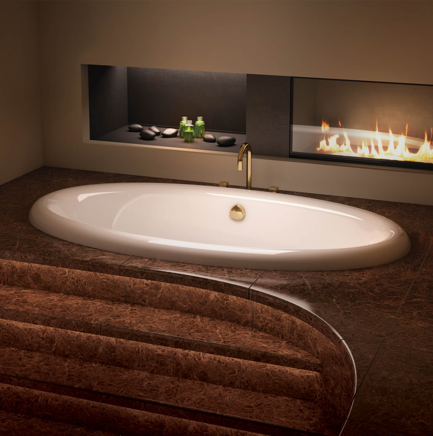 Bainultra Ellipse® 7240 two person large air jet bathtub for your modern bathroom Bainultra Ellipse® 7240 two person large air jet bathtub for your modern bathroom