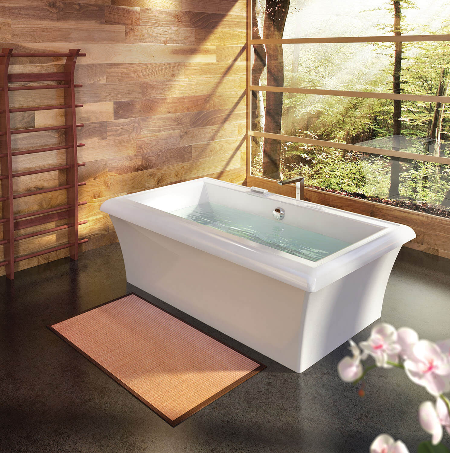 Bainultra Origami® 7242 Design Series two person large freestanding air jet bathtub for your modern bathroom Bainultra Origami® 7242 Design Series two person large freestanding air jet bathtub for your modern bathroom