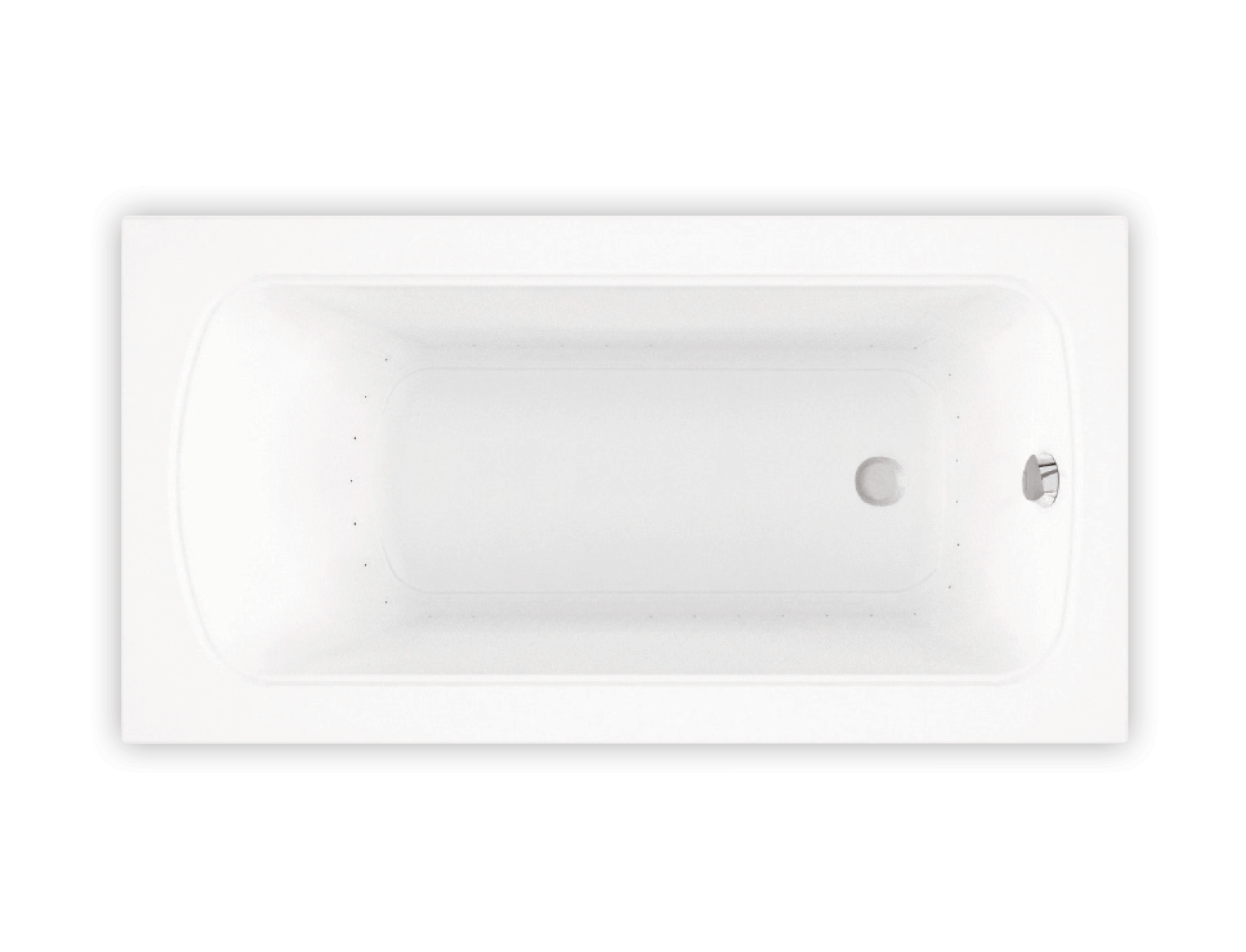 Bainultra Meridian® 6032 alcove drop-in air jet bathtub for your modern bathroom