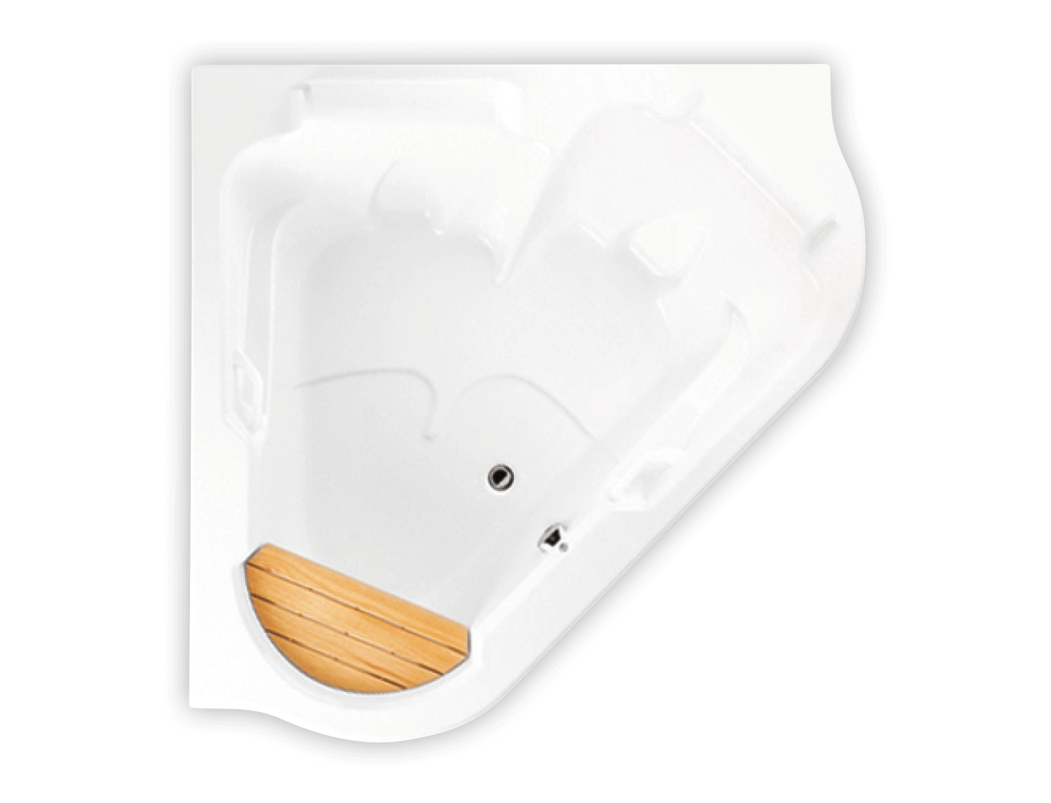Bainultra TMU 5454 two person corner drop-in air jet bathtub for your modern bathroom