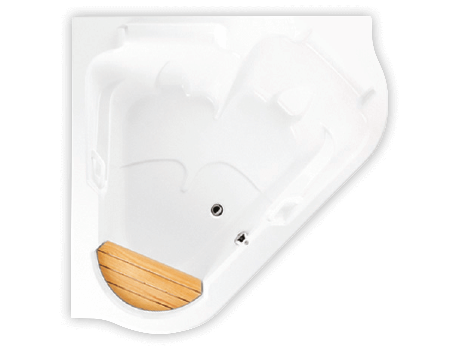 Bainultra TMU 6060 two person corner drop-in air jet bathtub for your modern bathroom