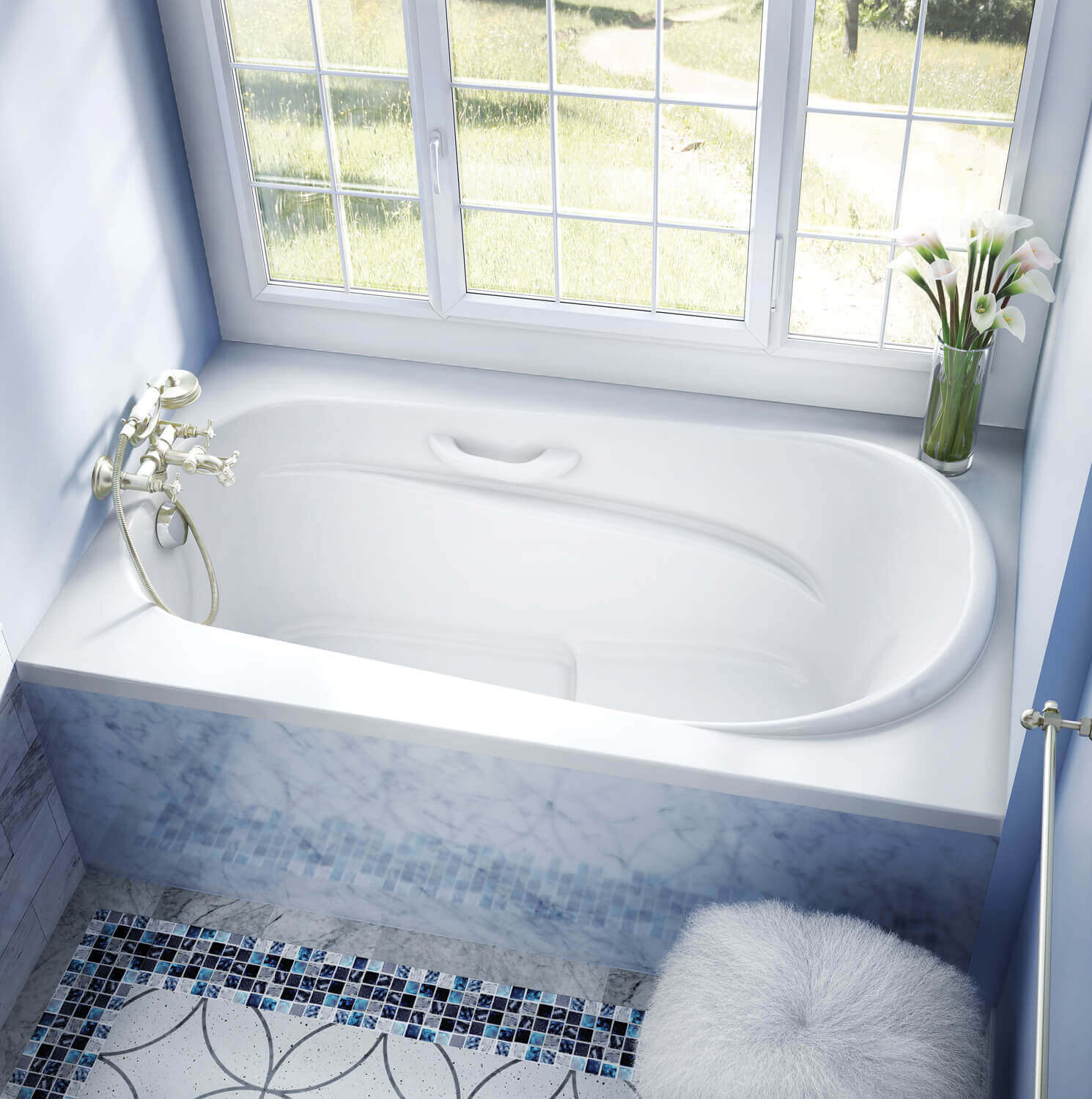Bainultra Amma® 6036 alcove drop-in air jet bathtub for your modern bathroom