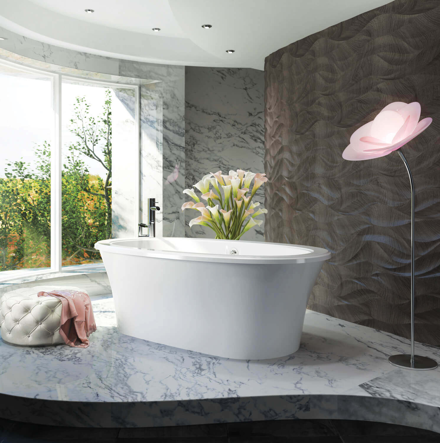 Bainultra Sanos 6636 freestanding air jet bathtub for your modern bathroom