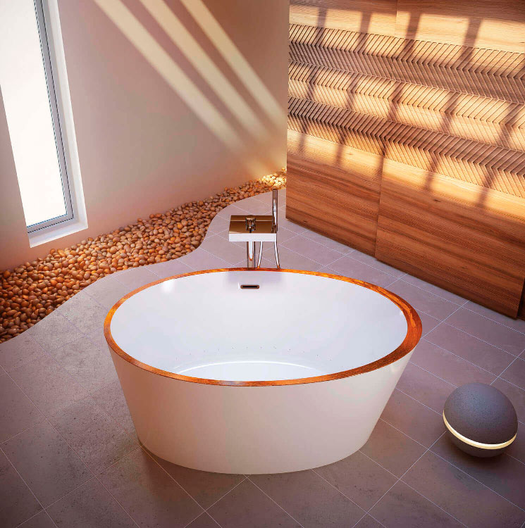 Bainultra Charism 5736 freestanding air jet bathtub for your modern bathroom