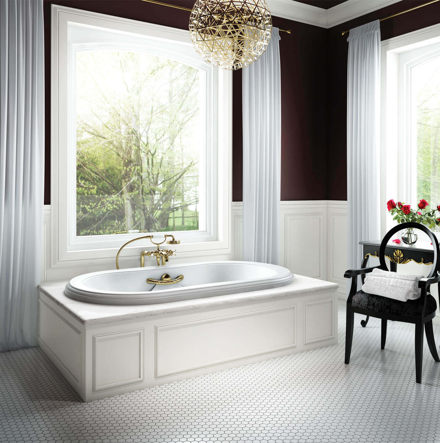 Bainultra Elegancia® collection freestanding alcove air jet bathtub for your master bathroom Bainultra Elegancia® collection freestanding alcove air jet bathtub for your master bathroom