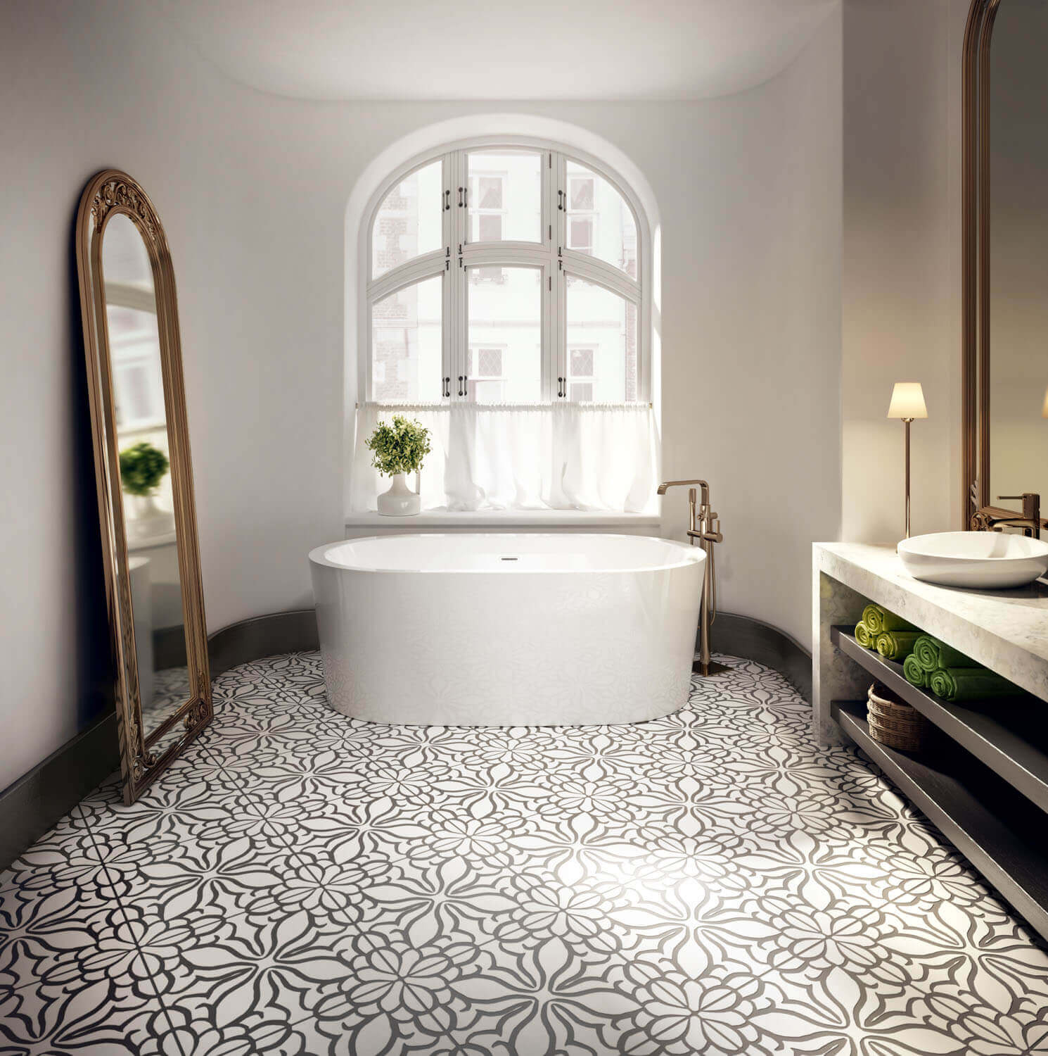 Bainultra Nokori™ Oval 6737 freestanding air jet bathtub for your modern bathroom
