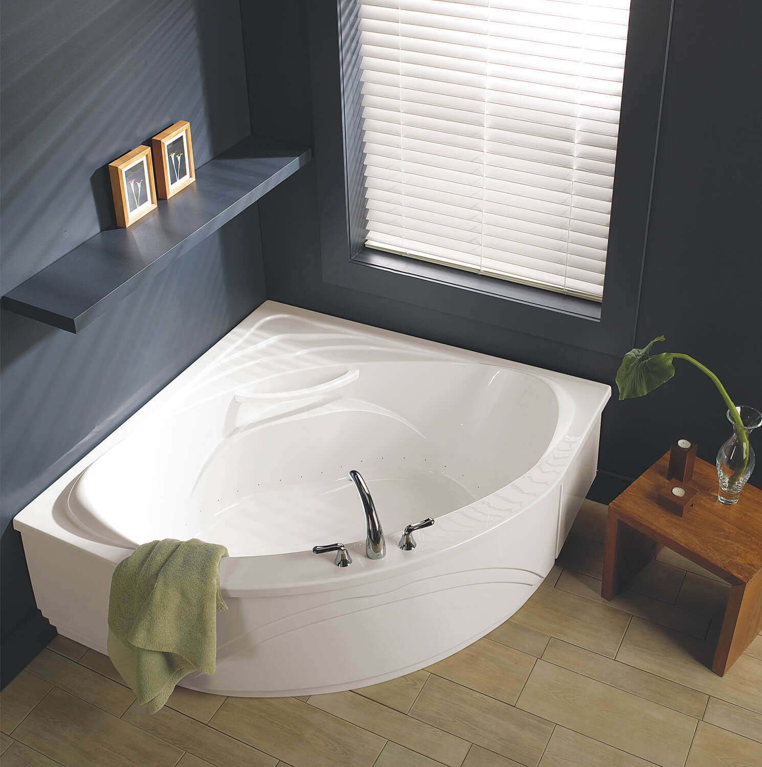 Bainultra Sensation corner drop-in air jet bathtub for your master bathroom Bainultra Sensation corner drop-in air jet bathtub for your master bathroom