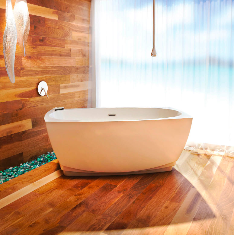 Bainultra Esthesia® freestanding air jet bathtub for your master bathroom Bainultra Esthesia® freestanding air jet bathtub for your master bathroom