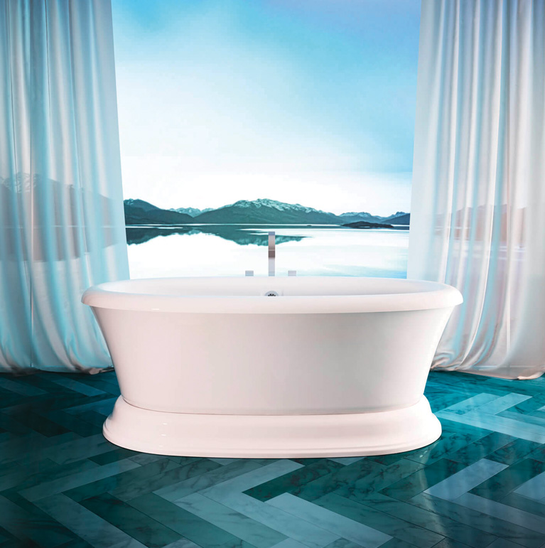 Bainultra Naos 7240 two person large pedestal air jet bathtub for your modern bathroom